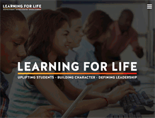 Tablet Screenshot of learningforlife.org